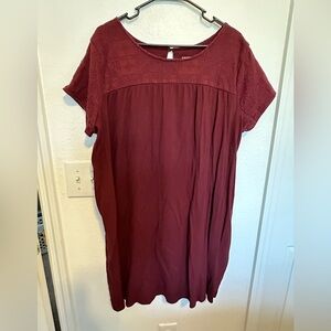 Plus size, t-shirt size maternity dress from Target.